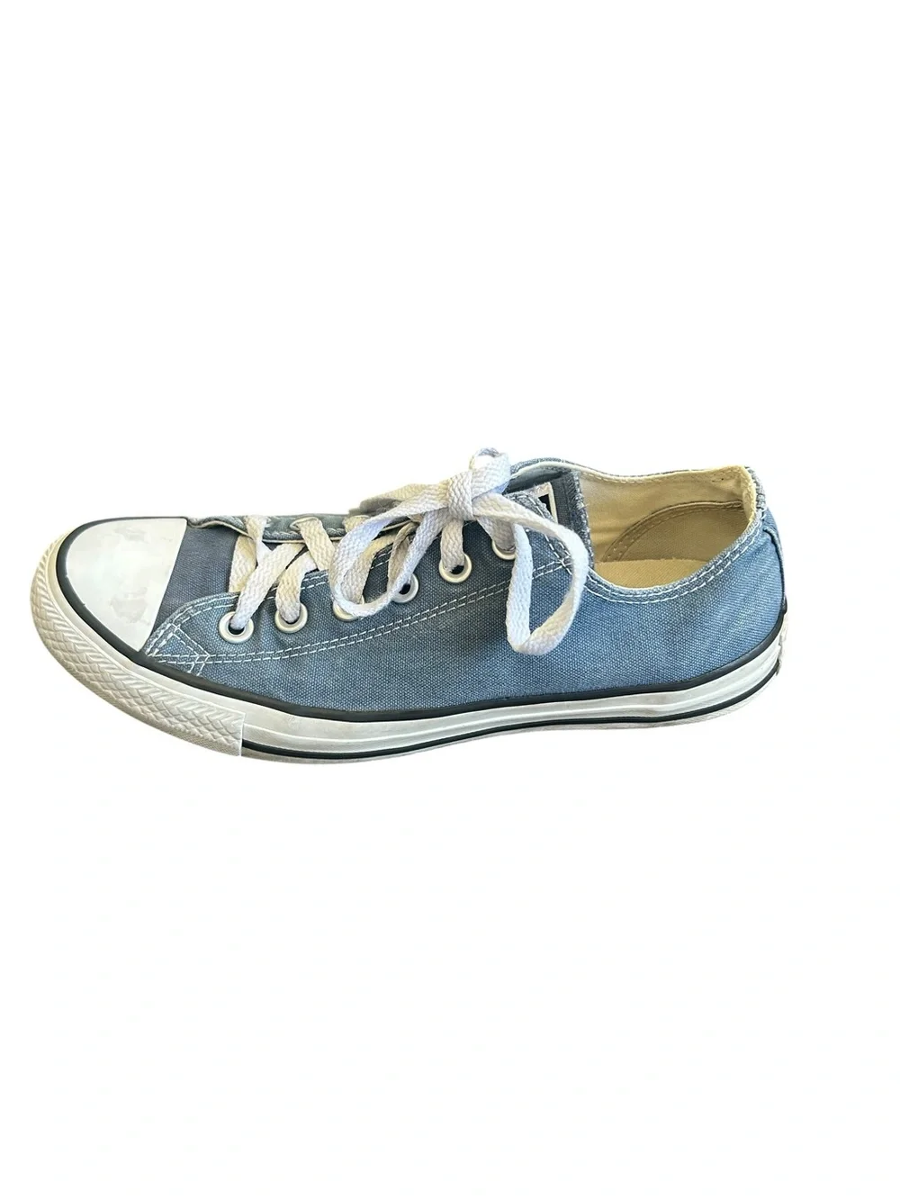 Converse Unisex Navy Blue Low Top Canvas Sneakers Size Mens 6.5 Womens 8.5